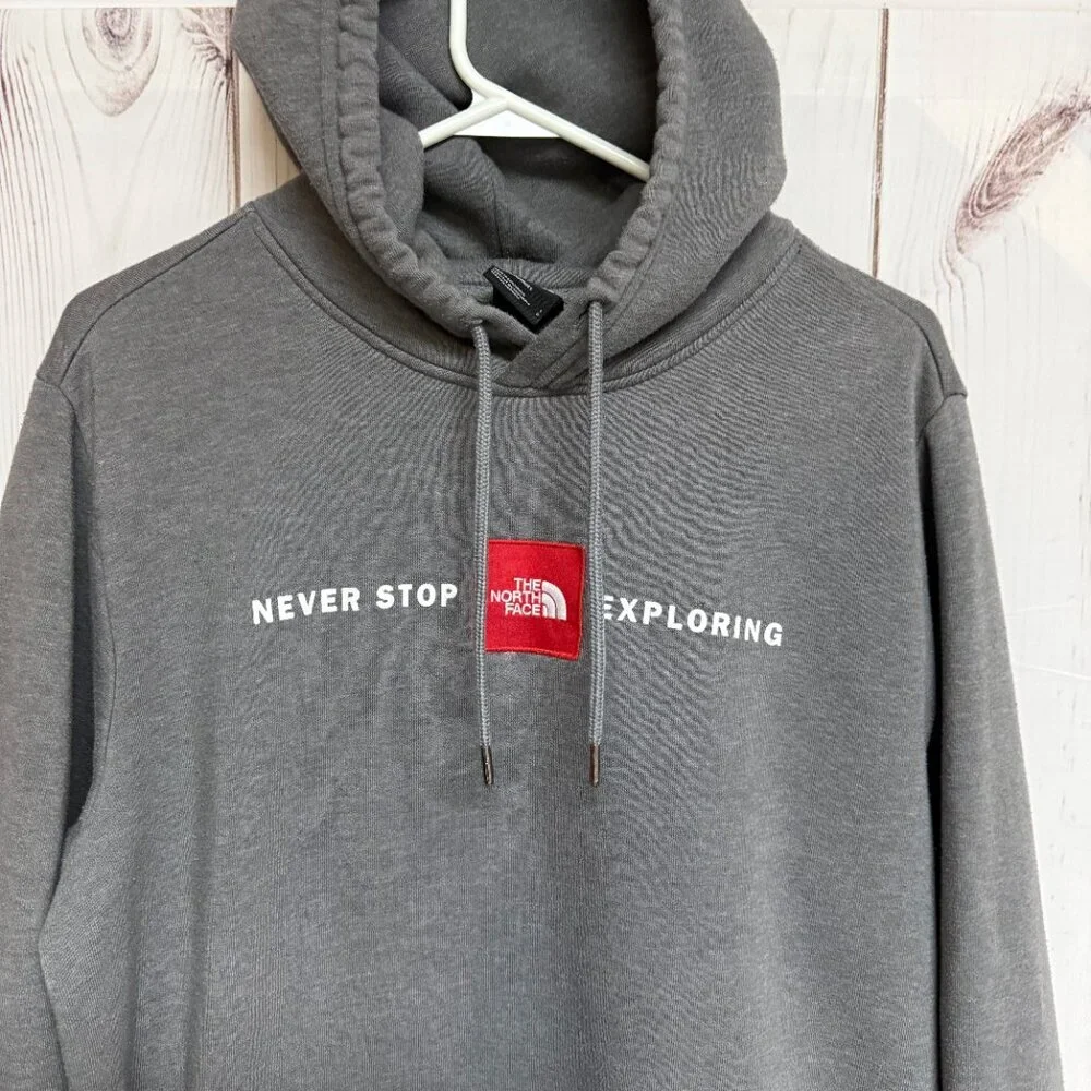 The North Face Men’s Red Box Pullover Hoodie Large Gray‎ EUC